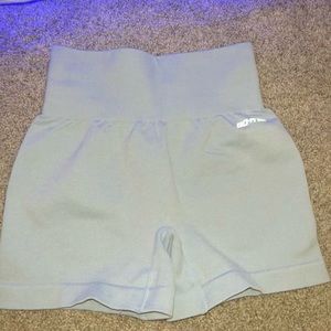 Bo&Tee light blue high waisted workout shorts